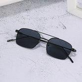 Retro Square Metal Sunglasses – Unisex Vintage Fashion Shades - Himpall